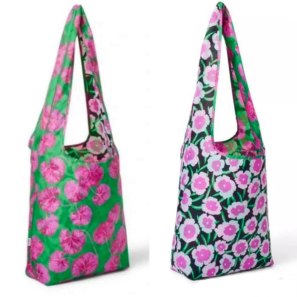 DVF Diane von Furstenberg x Target Poppy Geranium Leaf Reversible Reusable Bag